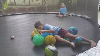 After school trampoline fun..😉