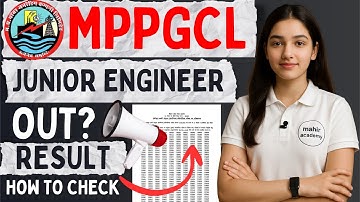 mppgcl je result 2025 | madhya pradesh junior engineer vacancy result | mahir academy