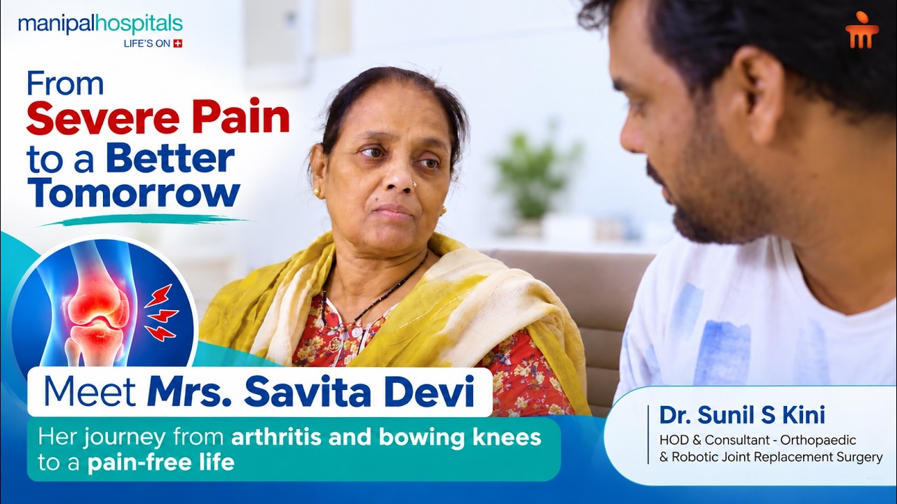 Thumbnail for Robotic Knee Replacement for Advanced Arthritis | Dr. Sunil Kini | Manipal Hospital Old Airport Road