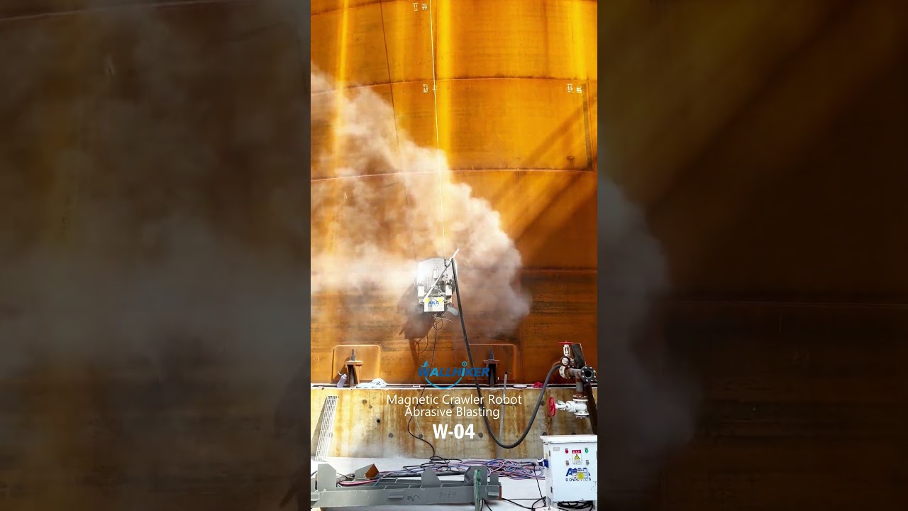 WallHiker W-04 Abrasive Blasting Magnetic Crawler Robot