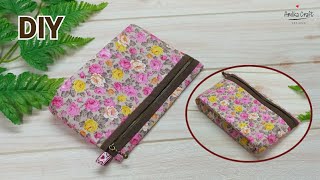 DIY Easy Zipper Pouch/ Lined Zipper Bag/Pencil Case