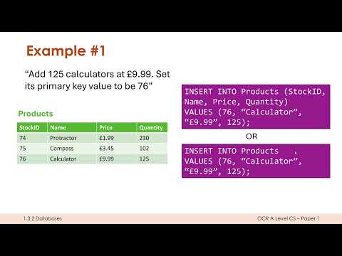 SQL INSERT Statements