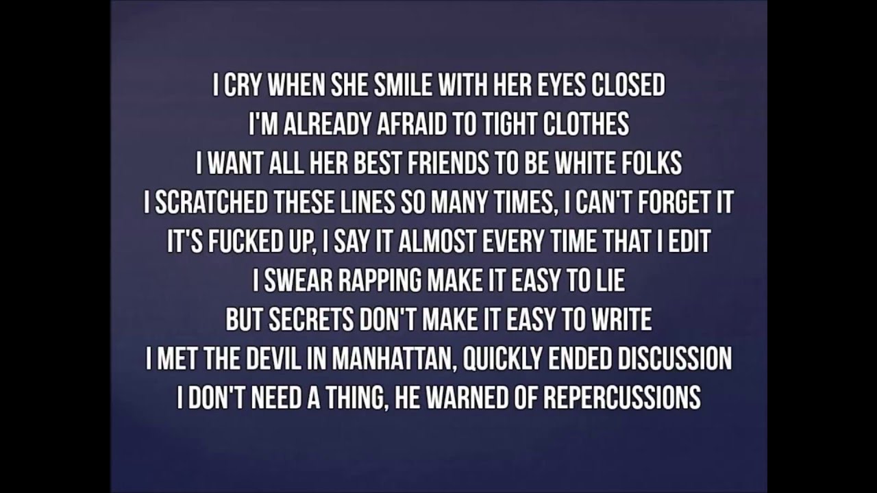 Need To Know Lyrics - MACKLEMORE LYRICS - YouTube