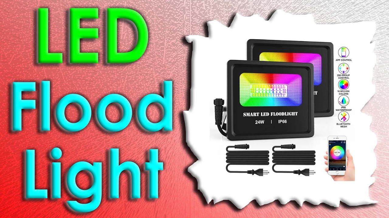 RGBCW LED Flood Light Color Changing Stage Lights Bluetooth Outdoor