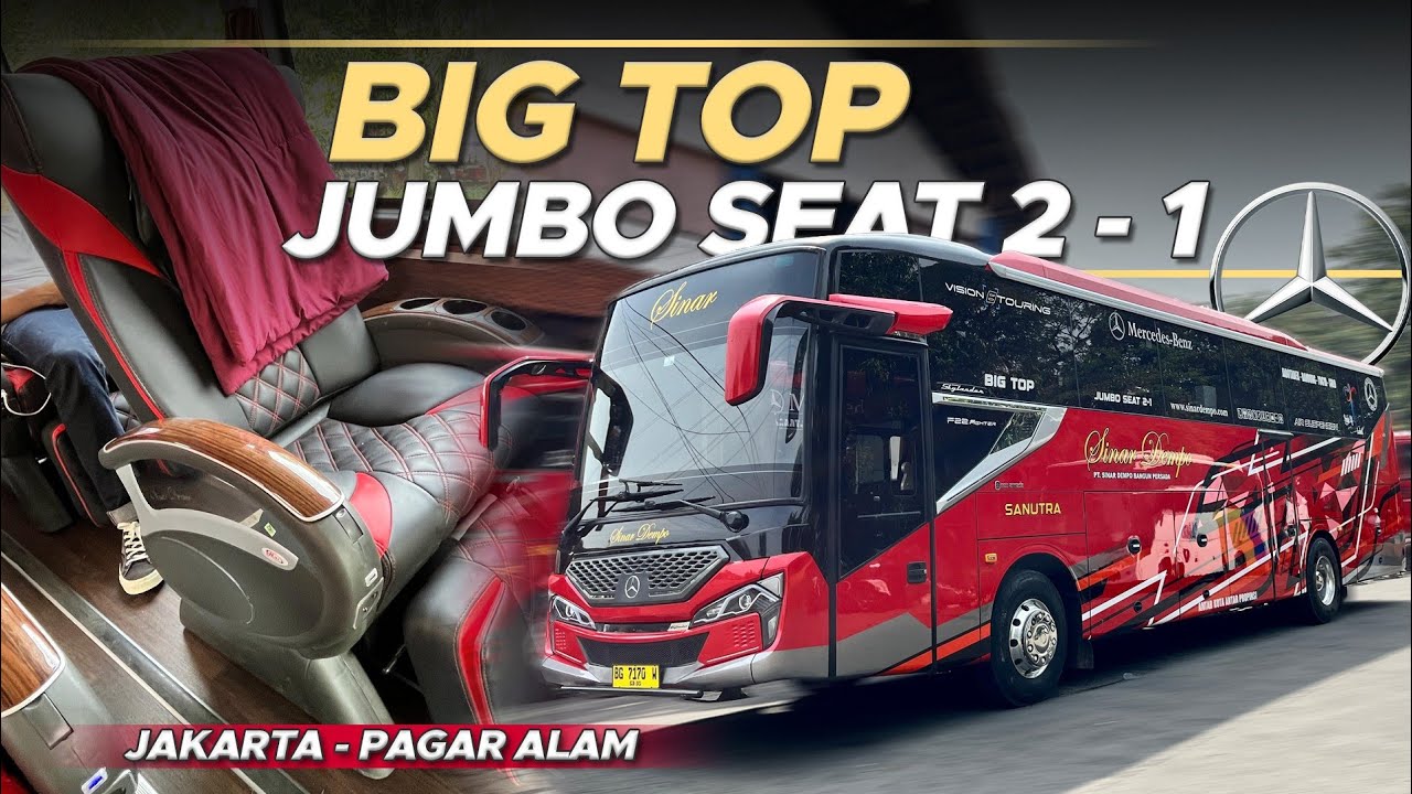 MEWAHNYA LAYANAN TERTINGGI BUS SINAR DEMPO BIGTOP JUMBO SEAT 2-1 😍 [ Jakarta - Pagar Alam ] Part 1