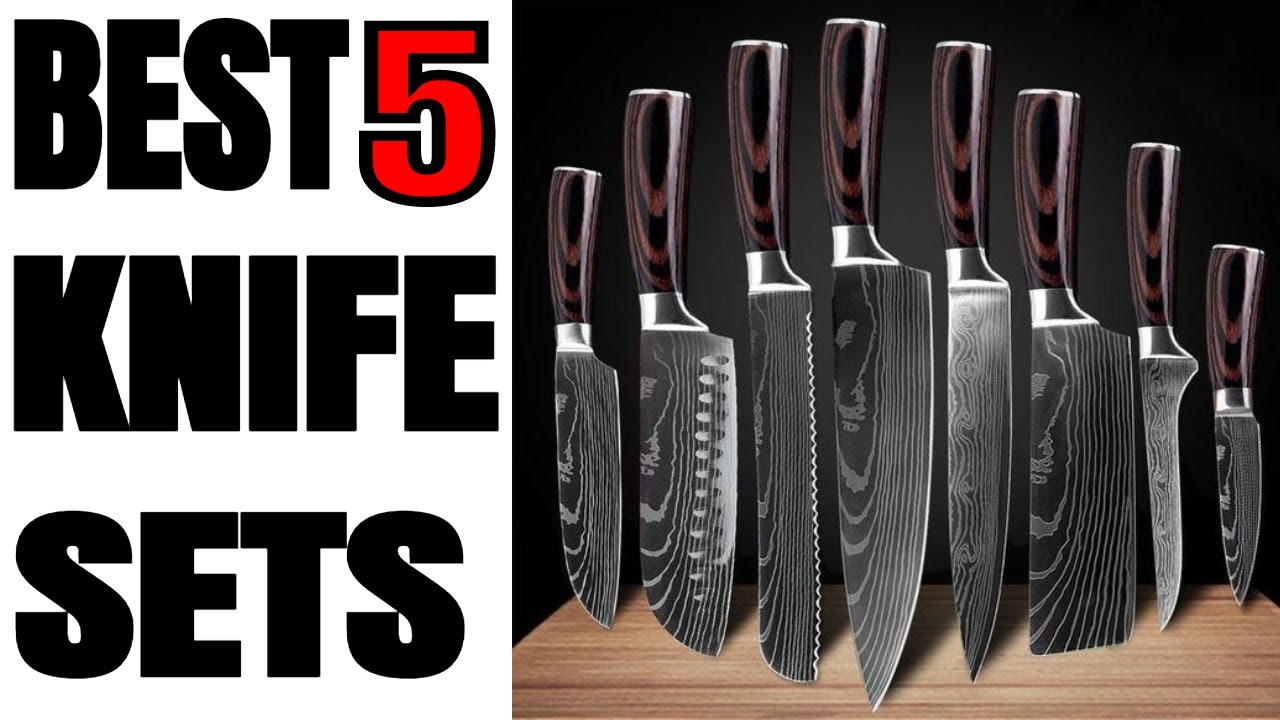 EatNeat 12-PC Color Knife Set, 5 SS Knives w/Sheaths, Cutting Board &  Sharpener 