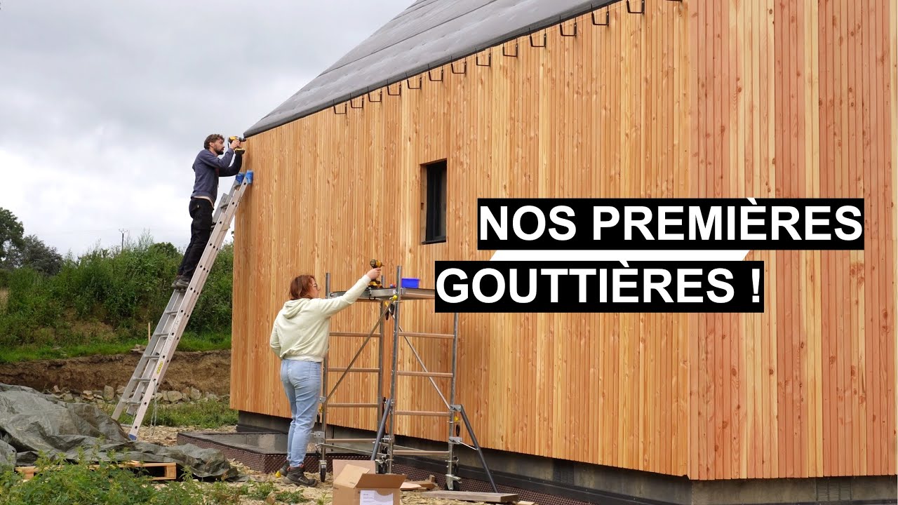 Начало монтажа водостока