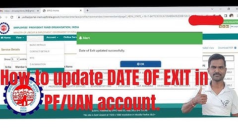 How to update Date of exit without employer in PF/UAN account | Date of Exit seeding by Member | DOE