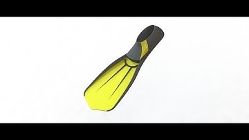 Solidworks- swimming fins- marine -diving - rubber