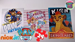 Paw Patrol Lion Guard Jigsaw Puzzles 24 Pieces 3 Puzzles Nick Jr screenshot 1
