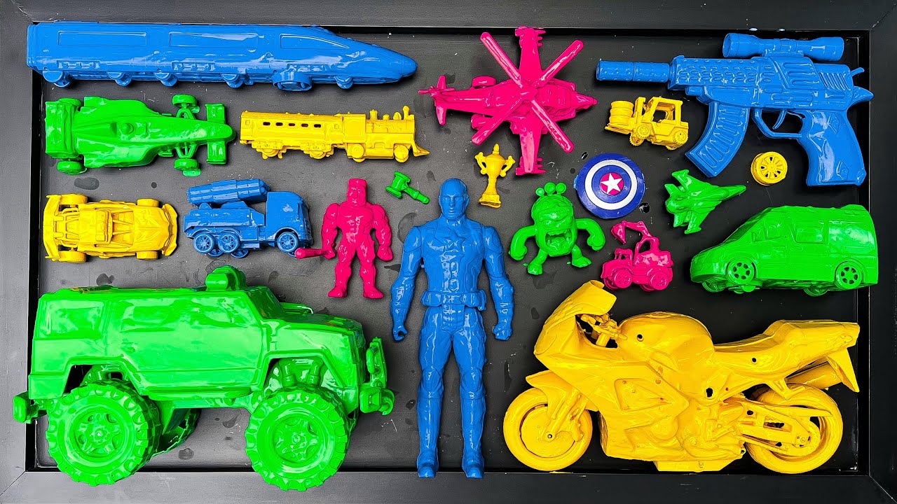 Membersihkan mainan Mobil mobilan, Mobil monster, mobil Ambulans, motor Balap, helikopter, Keretaapi