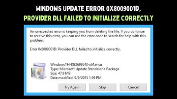 How to Fix Windows Update Error 0x8009001d, Provider DLL Failed to Initialize Correctly on Windows