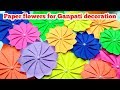 Paper flower making for Ganesha festival