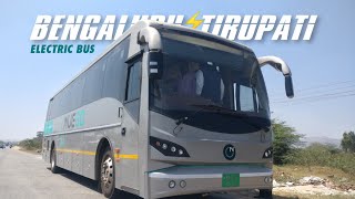 BANGALORE to TIRUPATI | Karnataka's First Inter-state ELECTRIC BUS + Charging Demonstration By Crew