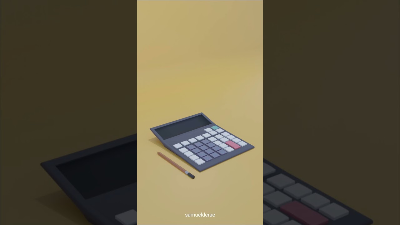 Calculator Animation | Blender 3D Animation 