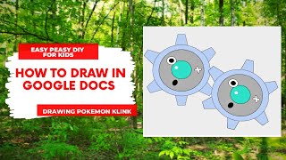 How To Draw Cartoon Characters on Google Docs | Drawing Pokemon Klink | Easy Peasy DIY For Kids screenshot 4