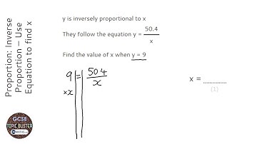 Proportion: Inverse Proportion – Use Equation to find x (Grade 6) - OnMaths GCSE Maths Revision