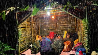 drenched in rain while camping, non-stop thunderstorm // struggling to build a shelter by hike camp bushcraft 455,784 views 6 months ago 56 minutes