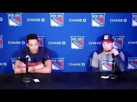 K'Andre Miller and Alexis Lafrenière Jan 14 Postgame | New York Rangers