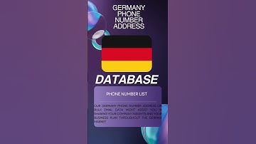 Germany Phone Number Address | Bulk Email Data