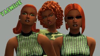 SIMS 4 CAS | The Sims 4 | Yasmine | BEST BLACK/URBAN Sims 4 CC | October CC Folder