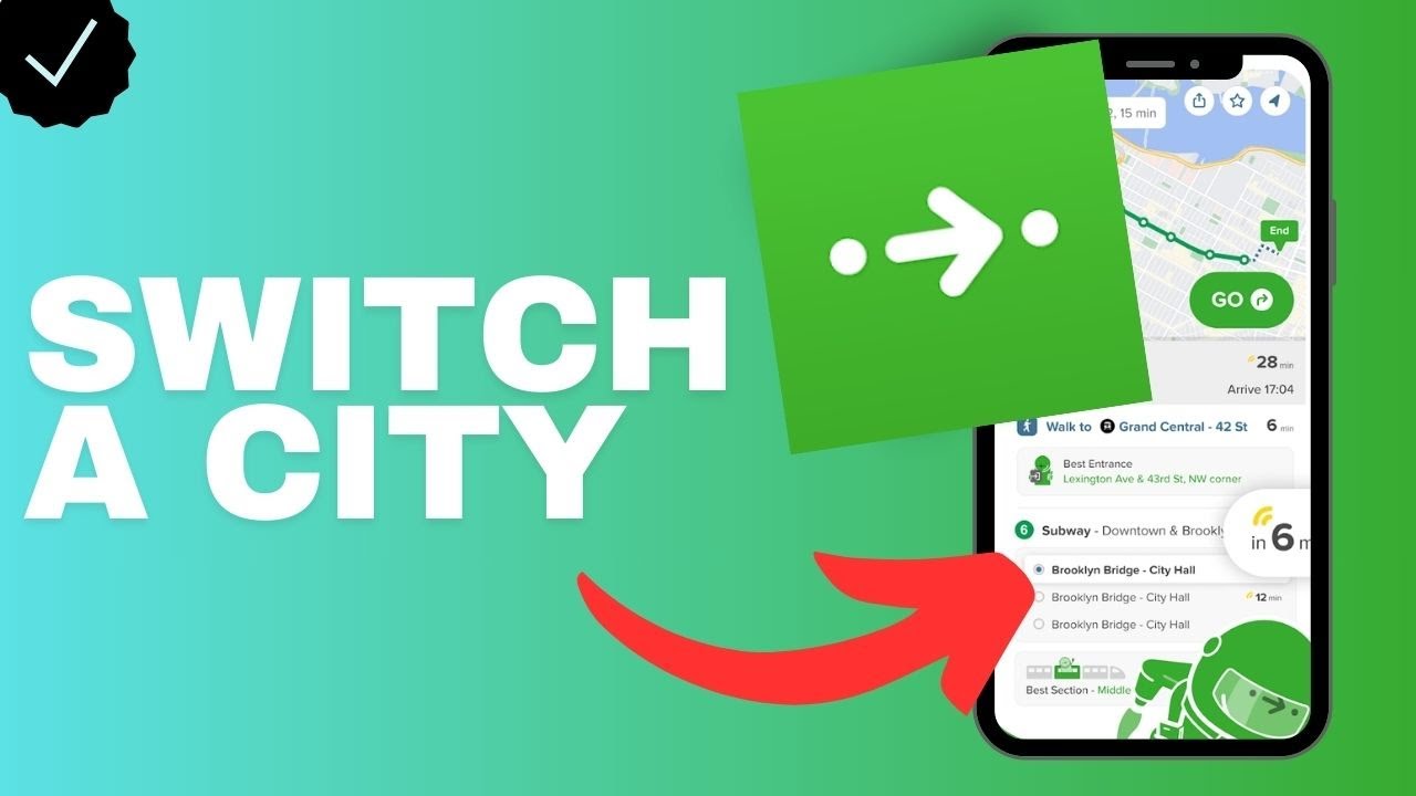 How to switch a city in the Citymapper app?
