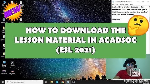 ACADSOC - How To Download The Lesson Material (ESL 2021) [ACADSOC LTD.]
