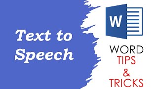 Text to speech | word tips & tricks | how to enable text to speech option in word Tamil