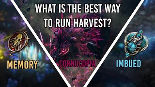 What is the best way to run Harvest? Memories vs Cornucopia vs Imbued Harvest (Path of Exile 3.24)
