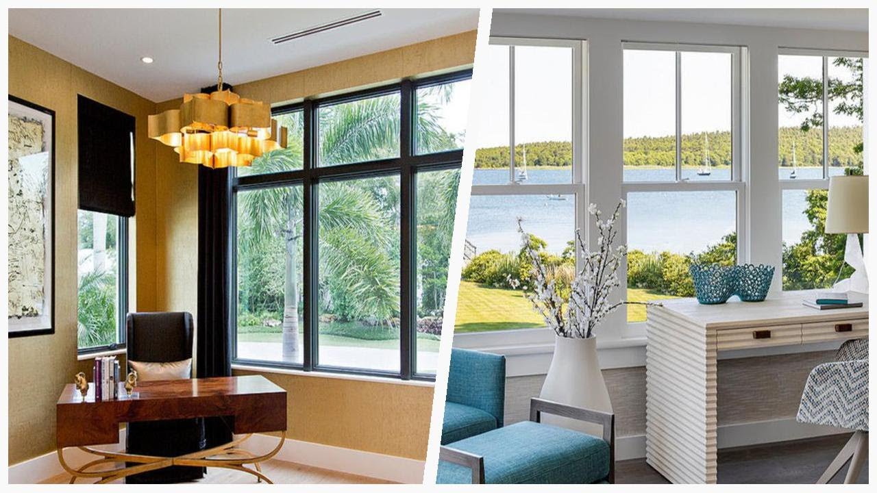 75 All Wall Treatments Coastal Home Office Design Ideas You'll Love 🔴