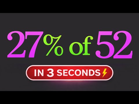 Calculate Percentage in Your Head (3 Seconds. No Calculator)