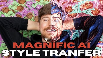 🌟 "MAGNIFIC AI Style Transfer Tutorial: Transforming Mr. Beast into an Anime Character!" 🌈