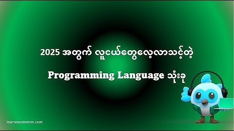 2025 အတွက် လေ့လာသင့်သော Programming Language များ