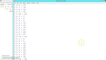 019 Learn python and ruby programming :- Multi multiplication table