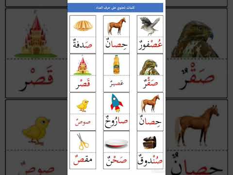 كلمات تحتوى على حرف الصاد