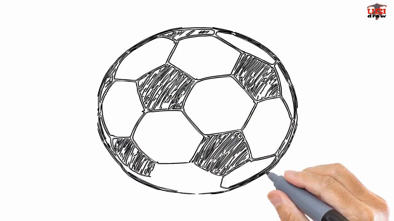 How to Draw a Soccer Ball: Drawing by UCIDraw - YouTube