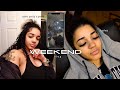 Weekend vlog night w friends lashes homework