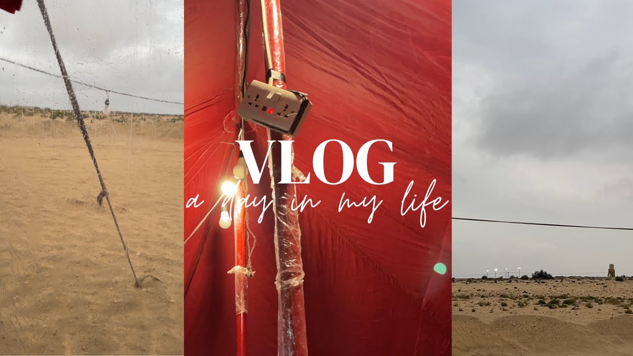 كشتة بر وقت المطر 🌧️🔥 أول مرة ننام في البر وأجواء خرافية