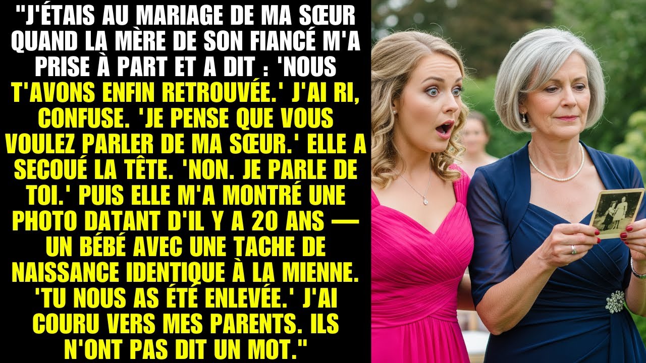Une photo révèle la vérité sur ma naissance lors du mariage de ma sœur