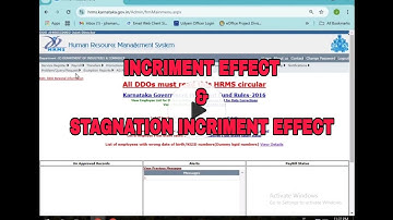 hrms incriment and stagnation incriment effect in hrms kannada