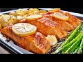 ONE PAN SALMON AND VEGETABLE BAKE | Ready in 30 Min | Baked Salmon  & Veggies