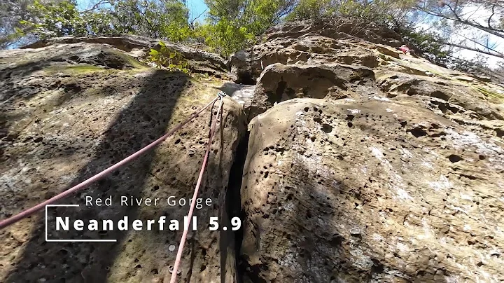 Neanderfall 5.9 - Red River Gorge Rock Climbing