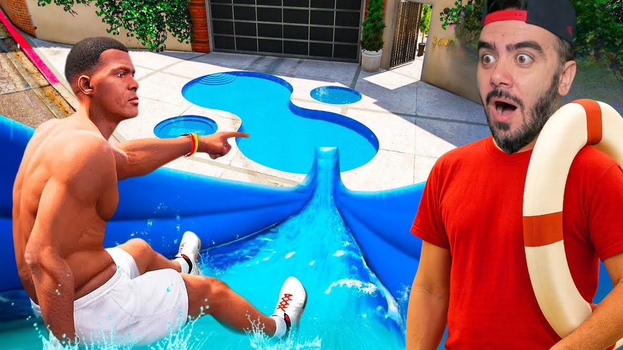 FRANKLIN GIZLI HAVUZ KAYDIRAK KILITINI AÇTI - GTA 5 MODS