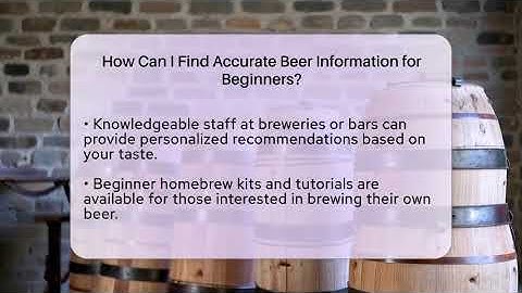 How Can I Find Accurate Beer Information for Beginners? | The Pint Guy