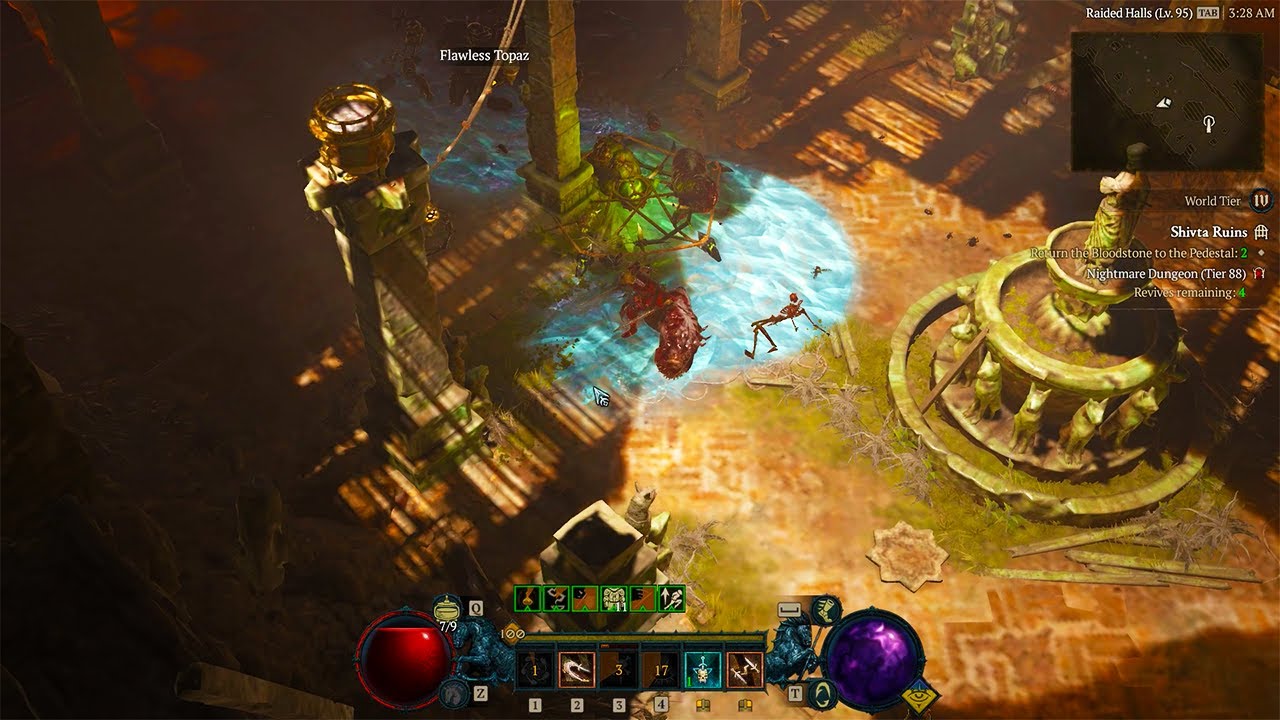 Diablo 4 Nightmare Dungeon Tier 88 + Gear - Death Trap Rogue - YouTube