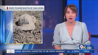 Body found near Van Horn; remains suspected to be from migrant