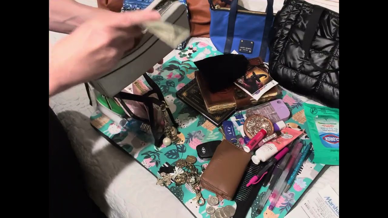 Packing my new satchel- no talking or tapping!