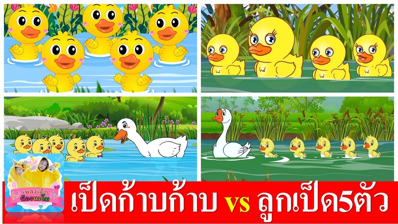 เป็ดก้าบก้าบ vs ลูกเป็ด5ตัว