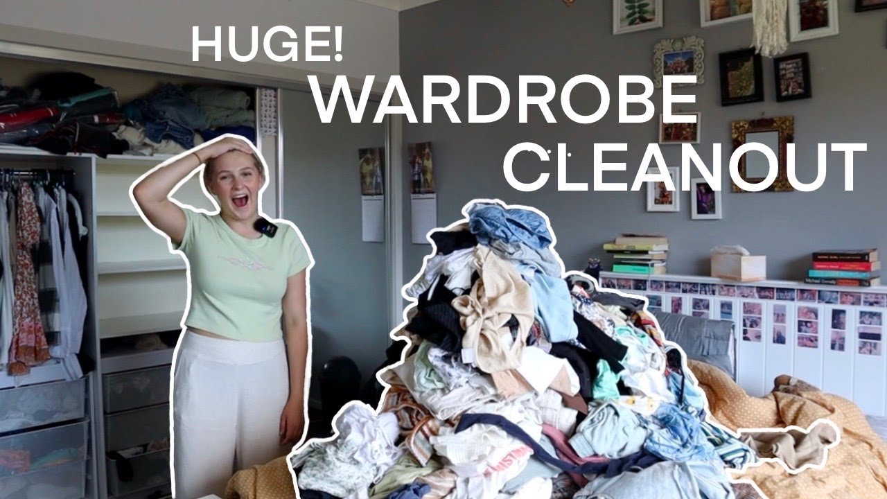A much needed closet cleanout and wardrobe organisation! - YouTube