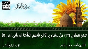 تلاوة مجودة لسورة النحل مع الآيات الشيخ القارئ/أحمد محمد طاهر حفظه الله